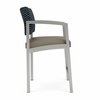 Lesro Lenox Steel Hip Chair Metal Frame, Silver, RS Night Sky Back, MD Farro Seat LS1161
